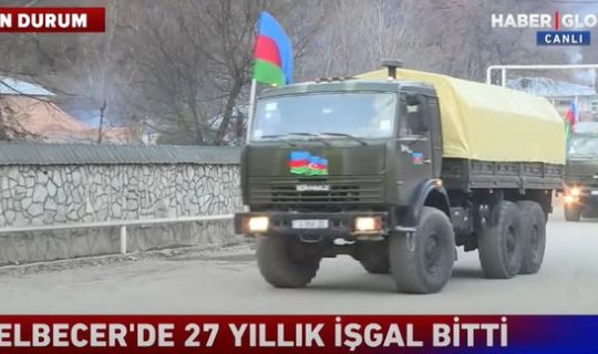 Azərbaycan ordusunun Kəlbəcərə daxil olması “Haber Global”da - VİDEO