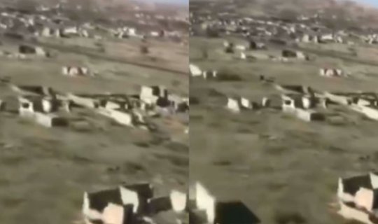 Düşmənin viran qoyduğu Ağdamın helikopterdən çəkilmiş görüntüləri - VİDEO