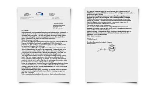 Ermənilərin törətdiyi ekocinayətlərlə bağlı “Greenpeace International” təşkilatına müraciət edilib