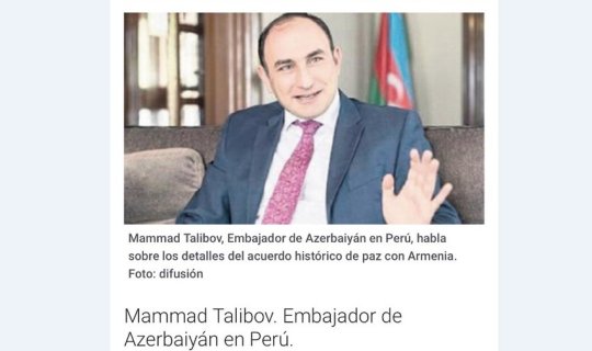 Peru mətbuatında birgə bəyanat barədə danışılıb