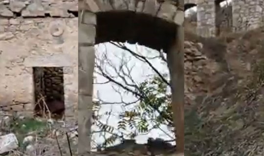 Nazir müavini ermənilərin dağıtdığı tarixi binanın görüntülərini yaydı - VİDEO