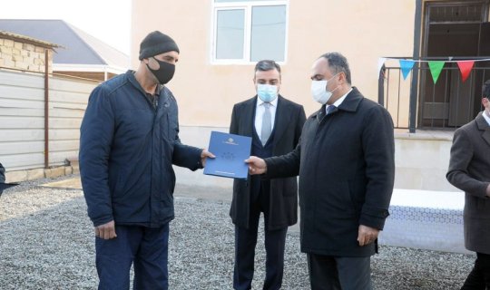 Şəhid ailəsi və Qarabağ müharibəsi əlillərinə daha 57 ev təqdim edildi - FOTO
