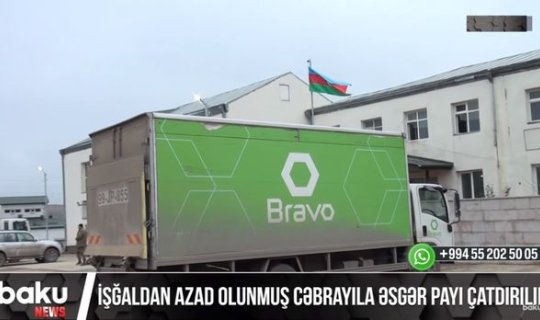 İşğaldan azad edilmiş Cəbrayıla əsgər payı çatdırıldı - VİDEO
