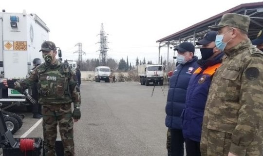 Ağdamda Azərbaycan və Rusiya minaaxtaranlarının birgə təlimi başlayıb - FOTOLAR
