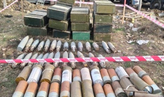 Ermənilərin ərazilərimizdə basdırdıqları hərbi sursatlar, minalar aşkarlandı - FOTOLAR