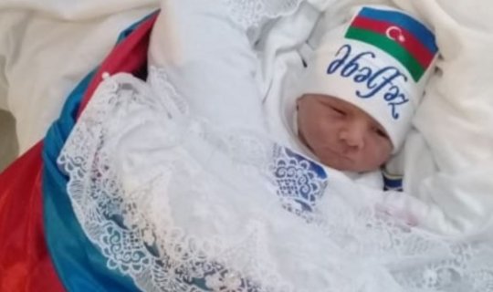 Daxili Qoşunların şəhid baş çavuşunun ilk övladı dünyaya gəlib - FOTO