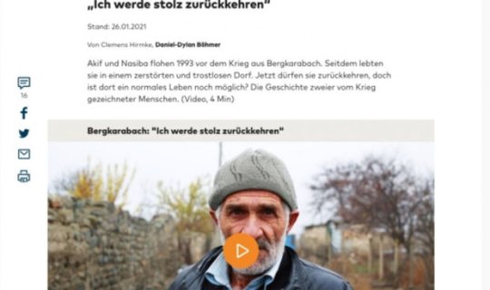 Alman portalında ermənilər tərəfindən dağıdılmış kəndlər haqqında videoreportaj yayımlanıb