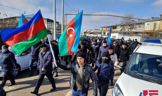 Şəhid kapitan Ramil Babayev Kürdəmirdə dəfn olunub - FOTO