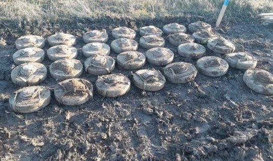 Füzulidə düşmənin basdırdığı minalar aşkarlandı - FOTO