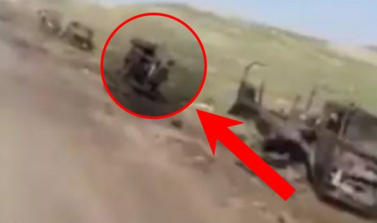 Cəbrayılda düşmənin böyük hərbi kalonunun məhv edilməsininxa0yeni görüntüləri YAYILDI - VİDEO