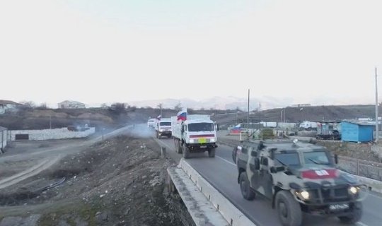Rusiya sülhməramlıları Kəlbəcərə 150 u200bu200bton humanitar yardım gətirib - FOTO