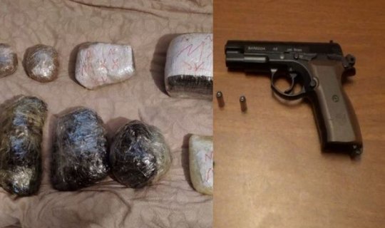 Sumqayıt sakinindən narkotik vasitə və silah aşkarlanaraq götürülüb
