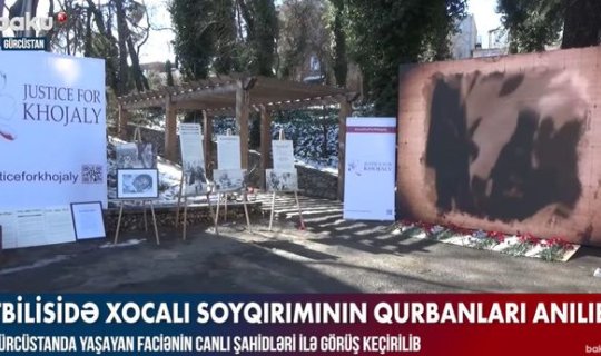 Tbilisidə Xocalı soyqırımının qurbanları anılıb - VİDEO