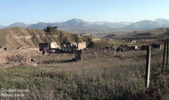 İşğaldan azad edilmiş Baharlı kəndinin görüntüləri - VİDEO