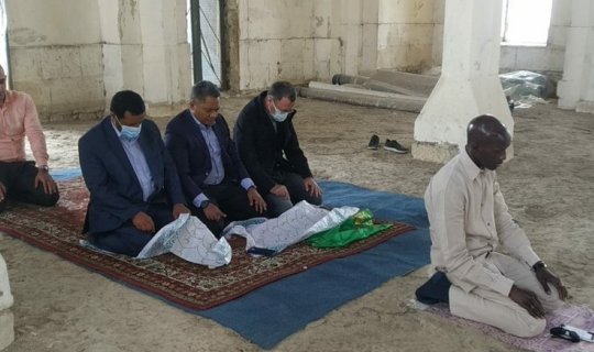 İƏT nümayəndə heyəti Ağdamda Cümə məscidini ziyarət ediblər - FOTO