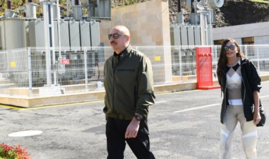 İlham Əliyev və Mehriban Əliyeva “Şuşa” yarımstansiyasının açılışında iştirak ediblər - FOTO