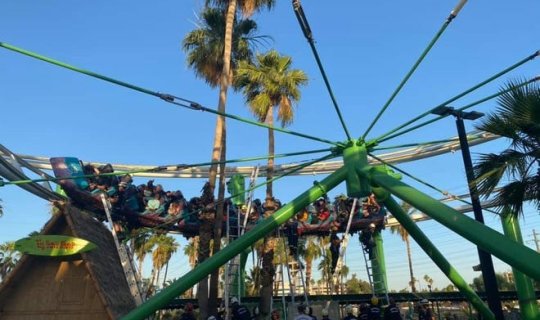 Lunaparkda qorxu dolu anlar – FOTO/VİDEO