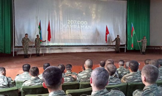 Gəncə Qarnizonunda Türkiyənin Zəfər bayramı ilə əlaqədar tədbirlər keçirilib - FOTO