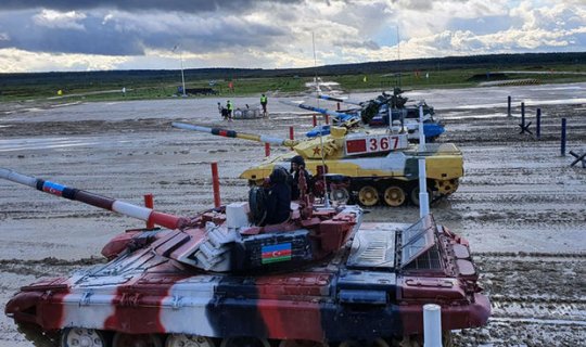 “Tank biatlonu” müsabiqəsinin final mərhələsi keçirilir - FOTO
