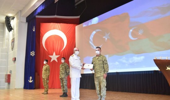 Türkiyədə kurs bitirən Azərbaycan hərbi dənizçilərinin buraxılış mərasimi keçirilib - FOTO