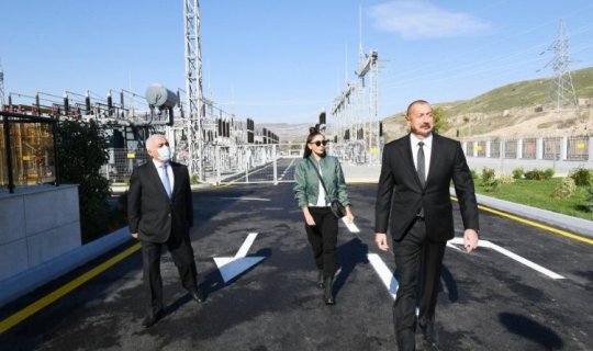 Prezident və birinci xanım “Qubadlı” yarımstansiyasının açılışını etdilər - FOTO