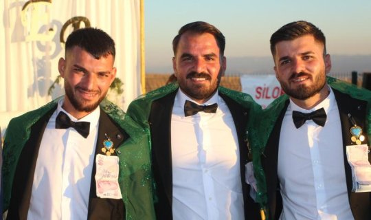 3 qardaş toyunu bir yerdə etdi - FOTOLAR