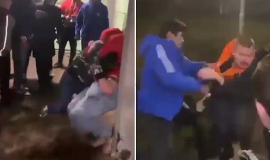 Kütləvi dava: silah çıxarmağına peşman oldu - VİDEO