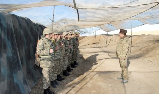Azad edilən ərazilərdə şəxsi heyətin maddi-texniki təminatı yoxlanılıb - FOTO