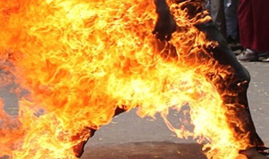 Özünü məftil ilə ağaca bərkidib yandıran şəxlə bağlı RƏSMİ AÇIQLAMA