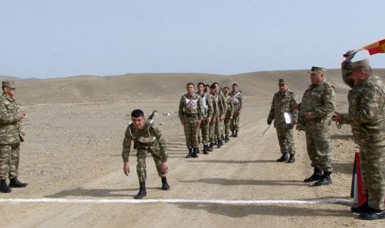 Azərbaycan Ordusunda hərbiləşdirilmiş kros birinciliyi keçirilib