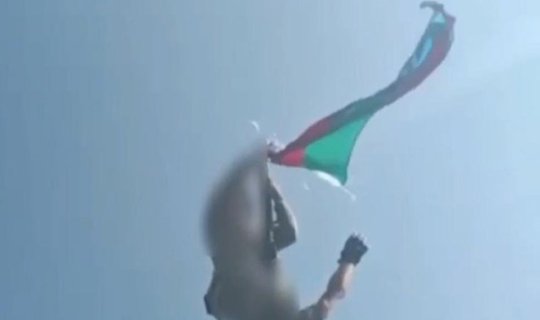 Buzduxda Azərbaycan bayrağı dalğalanır - VİDEO