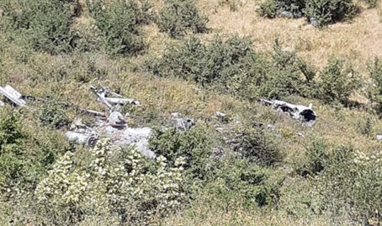 Xocavənddə aşkarlanan Ermənistana məxsus helikopterin qalıqlarının görüntüləri yayılıb - FOTO/VİDEO