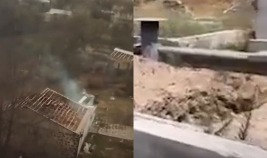 Laçından çıxan ermənilər qəbirləri dağıdırlar - VİDEO