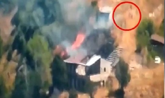 Laçını tərk edən ermənilər ərazilərimizi belə yandırır - Yeni görüntülər - VİDEO