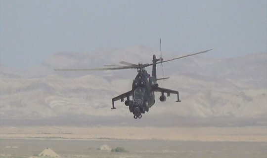 Hərbi Hava Qüvvələrinin helikopter bölmələri ilə təlimlər keçirilib - VİDEO