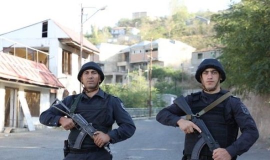 Azərbaycan polisi Laçın şəhərində xidmət başında - FOTO