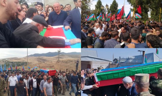 Şəhidlərlə vida mərasimi keçirildi