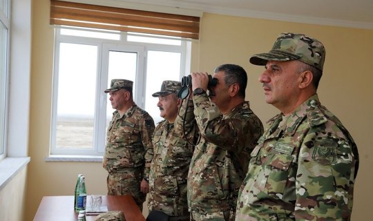 Zakir Həsənov döyüş hazırlığı üzrə məşğələləri izləyib - FOTO