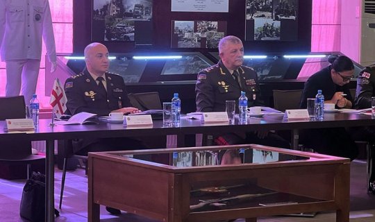 Milli Müdafiə Universitetinin rəhbərliyi Gürcüstanda konfransda iştirak edib - FOTO
