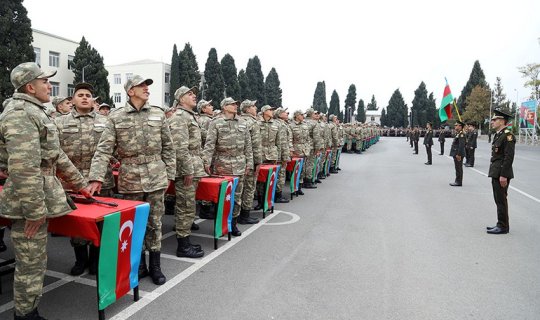 Azərbaycan Ordusunda andiçmə mərasimləri keçirilib - VİDEOxa0