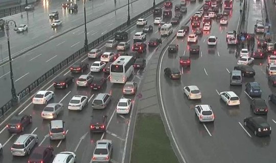 Bakıda tıxac olan yollar - SİYAHI