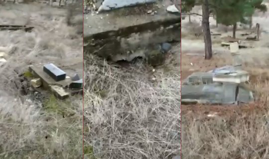 Zəngilanda erməni vandallığı: Məzarları qazıb dağıdıblar - VİDEO