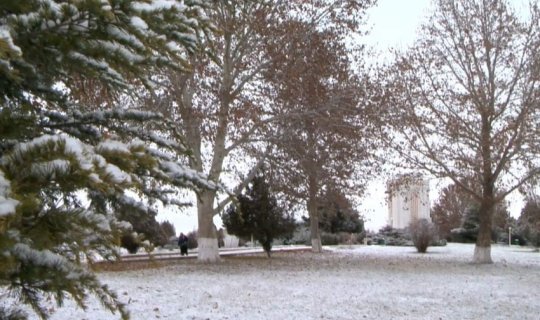 Naxçıvan şəhərinə ilk qar yağıb - FOTO