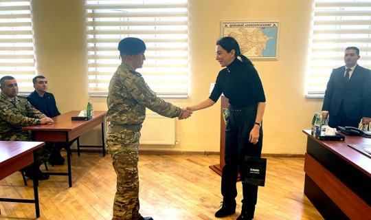 Səbinə Əliyeva Müdafiə Nazirliyinin hərbi hissəsinə baş çəkib - FOTO
