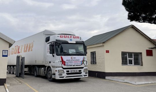 Azərbaycan Müdafiə Nazirliyi Türkiyəyə növbəti yardım göndərib - FOTO