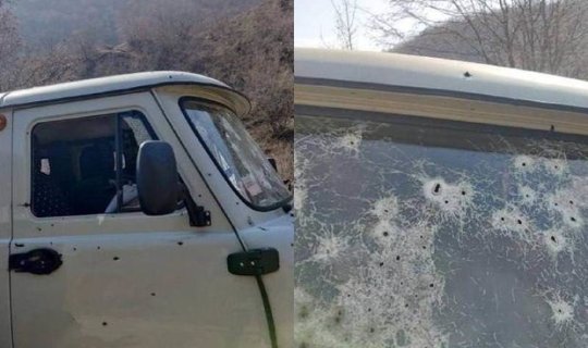 Ermənilərin silah-sursat daşıdıqları avtomobil məhv edilib - FOTO