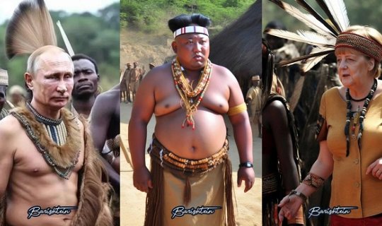 Dünya liderləri Afrikada qəbilə üzvü olarsa... - FOTO