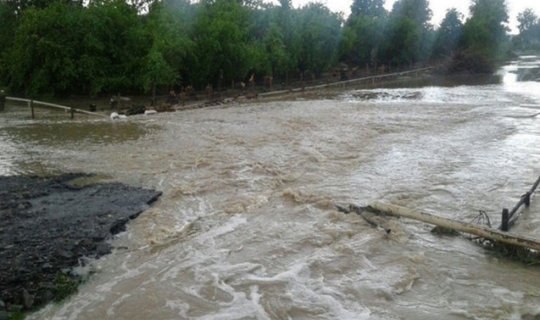 Kürmükçayda sel davam edir - Faktiki hava