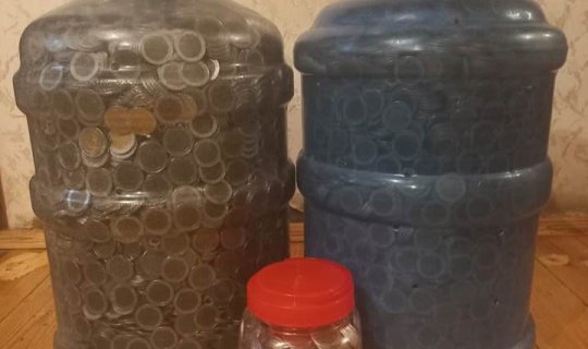 180 kilo 50 qəpik yığdı - FOTO