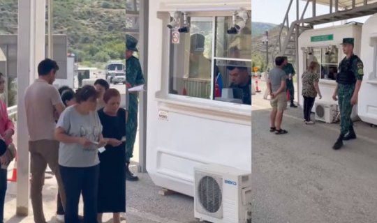 Qarabağın erməni sakinləri “Laçın” sərhəd-buraxılış məntəqəsindən sərbəst keçirlər: Yeni görüntülər - VİDEO